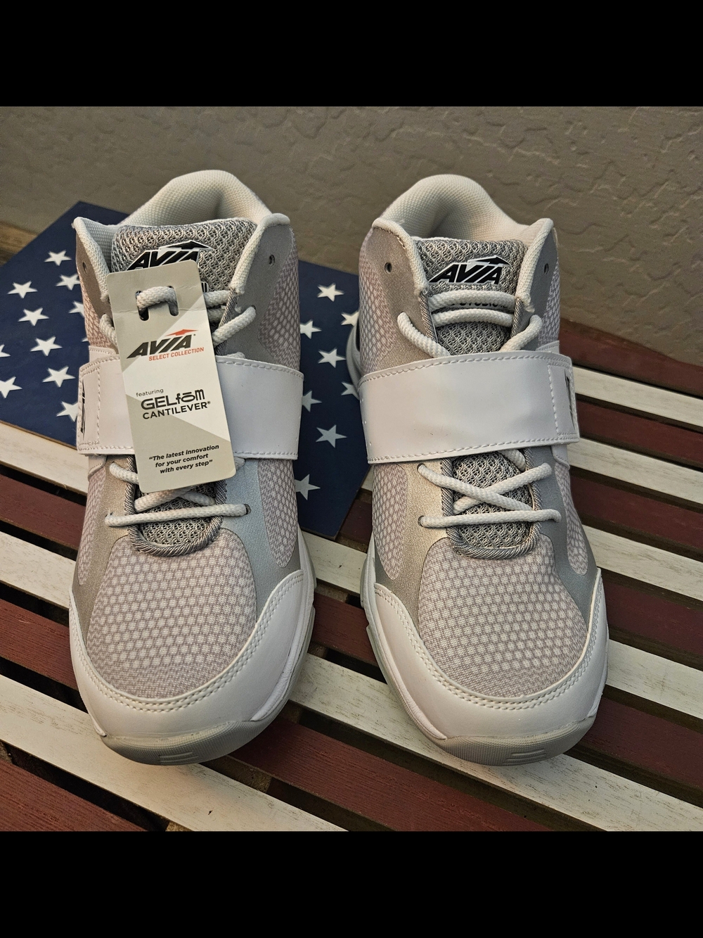 AVIA White & Light Gray Athletic Sneakers- NEW!!